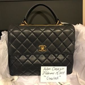 Chanel Lambskin Quilted Small Trendy Cc Dual Handle Flap Bag Black 2024 www.alhudapk